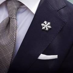 Silver Snowflake Brooch High-end Accessories