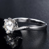 La Moissan Diamond Snowflake Engagement Ring