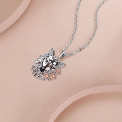 Retro Domineering Wolf Head Necklace European And American Personalized Trendy Jewelry