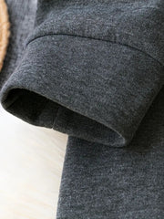 Color Contrast Patchwork Real Pocket Hoodie Coat