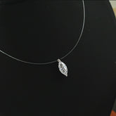 Fish Line 925 Silver Collarbone Necklace