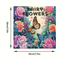 Adult coloring book for stress relief – enchanting fairy illustration page
