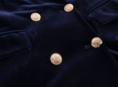 Velvet Outer Coat Plus Size Slim Fit Two-piece Suit