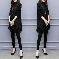 Large Size Ladies Irregular Tassel A-line Dress