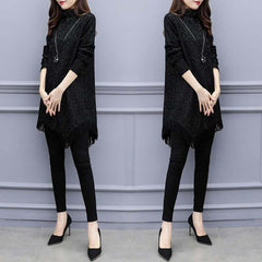 Large Size Ladies Irregular Tassel A-line Dress