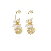 Flower earrings fairy petal earrings
