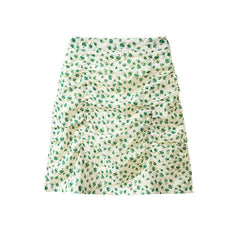 Design Pleated Embroidered Floral Skirt Women