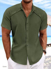Hawaiian Casual Short Sleeve Solid Color