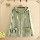 Long sleeve hooded jacket