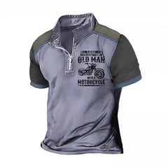 Men's Casual Polo Shirt Lapel Digital Printing Short Sleeve