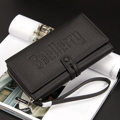 Large capacity wallet handbag for men – Baellerry leather front view