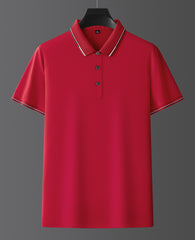 Pure Color Mulberry Silk Men's Short Sleeve