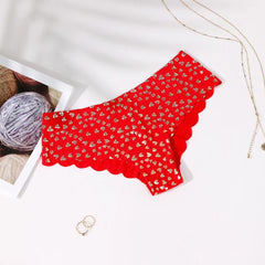 Thin Low Waist Seamless Women's Underwear Corrugated Edge