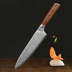 German steel kitchen knife chopper – 16° V blade non-stick cutter front view