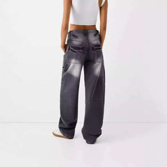 Loose Fashion Personalized Wide-leg Jeans For Women