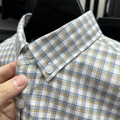 Men's Spring And Autumn Clothing Casual Plaid Pure Cotton Shirt