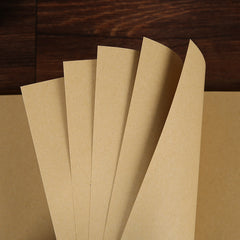 Retro kraft paper notepad – loose leaf removable pages close-up