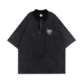 Embroidered Badge Polo Short Sleeve T-Shirt Men