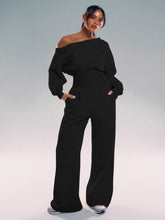 Shoulder Jogger Wide Leg Jumpsuit Cinched