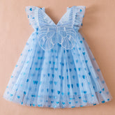 Three-dimensional Wings Mesh Girl Dress