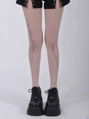 Tattoo Stockings Women's Ultra-thin Pantyhose