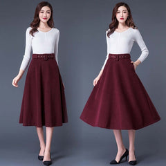 Woolen big skirt