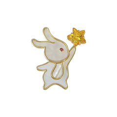 Japanese Cartoon Cute Rabbit Star Brooch
