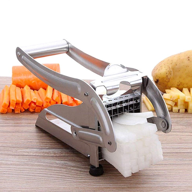 Stainless steel vegetable cutter slicer – 2 blade mesh kitchen tool front view