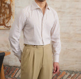 Commuter Cotton Striped Slim Shirt