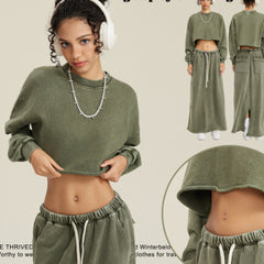 Washed Loose Edge Short-sleeved T-shirt Top For Women