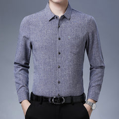 New Men's Linen Like Casual Shirt