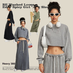 Washed Loose Edge Short-sleeved T-shirt Top For Women