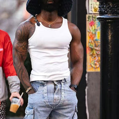 Sleeveless Threaded Vest