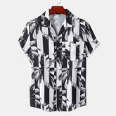 Men's Short-sleeved Shirt Stylish Beach Style Printed Shirt