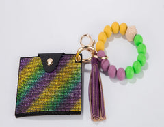 Christmas Card Holder Silicone Wrist Bracelet Keychain