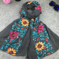 Indian Nibor Cotton And Linen Scarf