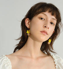 Flower earrings fairy petal earrings