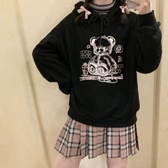 Female Sweet Cool Japanese Cute Graffiti Plush Sweater
