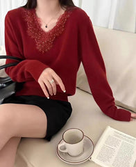 Elegant Wool Sweater Bottoming Women