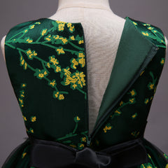 Mesh Print Dress Handmade Three-dimensional Flower Performance Skirt