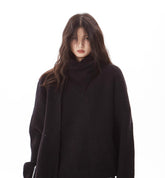 Gray Heavy Industry Women's Pullover Scarf Sweater