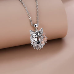 Retro Domineering Wolf Head Necklace European And American Personalized Trendy Jewelry