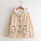 Embroidered Hooded Cotton Jacket