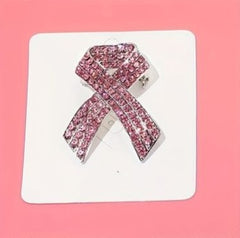 2pc Full Diamond Red Ribbon Alloy Brooch