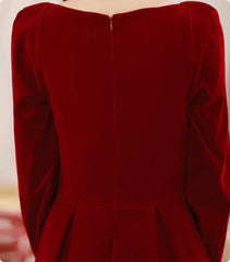 Velvet Toast Dress Simple And Elegant Long Sleeve Engagement Dress