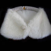 FAUX FUR BRIDAL WEDDING CAPE SHAWLBRIDESMAID STOLE WRAP SHRUG CAPELET BOLERO