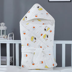 Pure Cotton Gauze Spring Newborn Cotton Hooded Bath Towel Baby Blanket