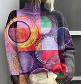 Printed Autumn And Winter New High Neck Long Sleeve Sweaters Women's Clothing