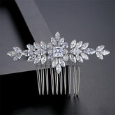 S925 Pure Silver Moissanite Fashionable New Bride Hair Comb Light Luxury Headwear