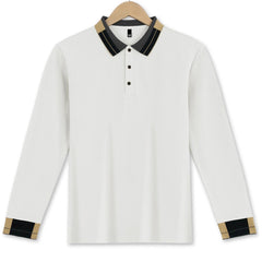 Long Sleeve Lapel Men's Solid Color Button Casual Business